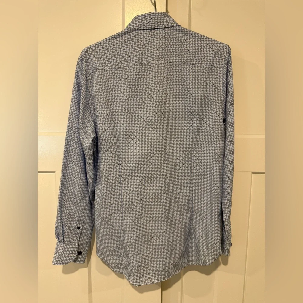 WRK Men's Blue Patterned Shirt - Picture 6 of 6